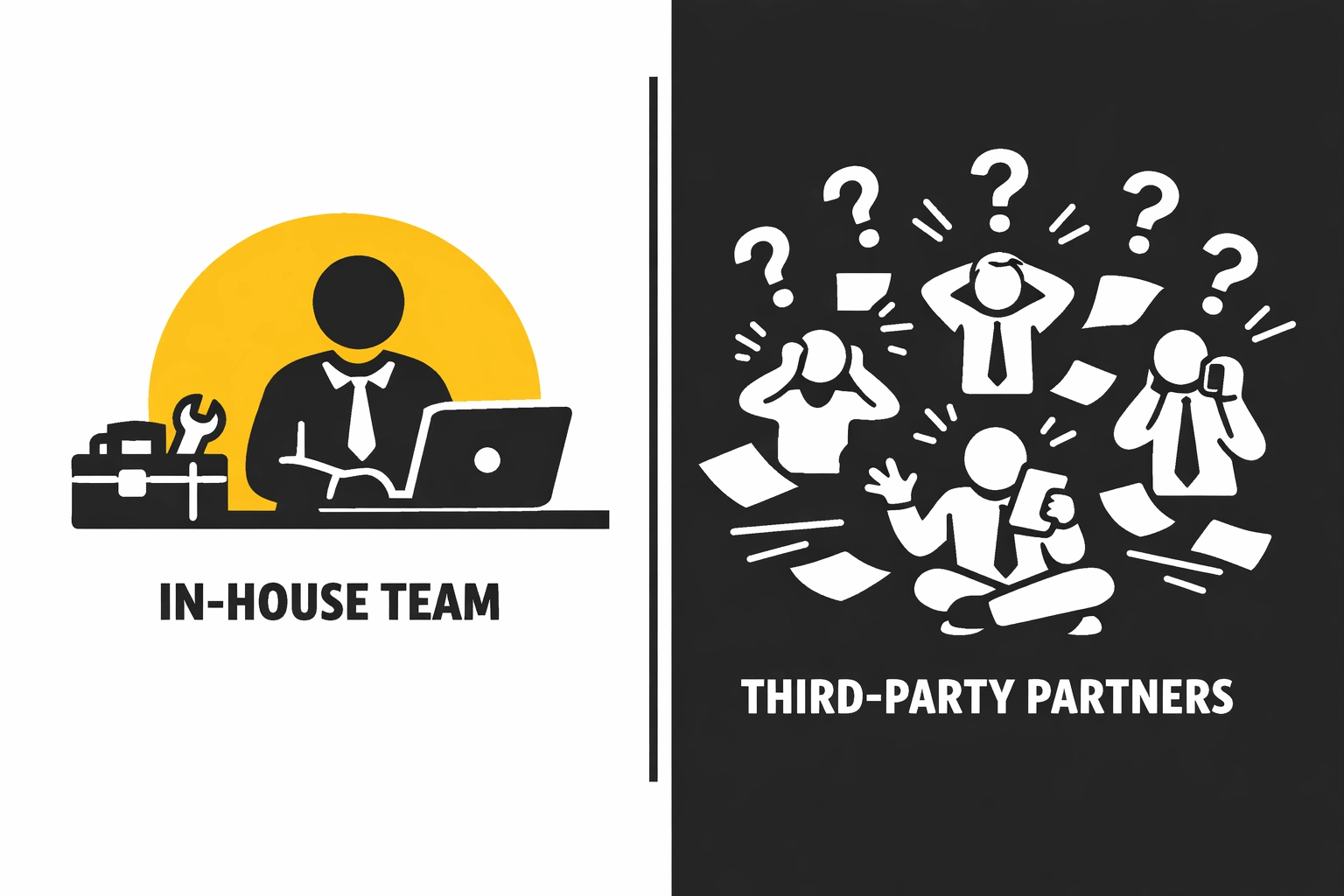Comparison of in-house HRIS implementation team versus third-party vendor partners