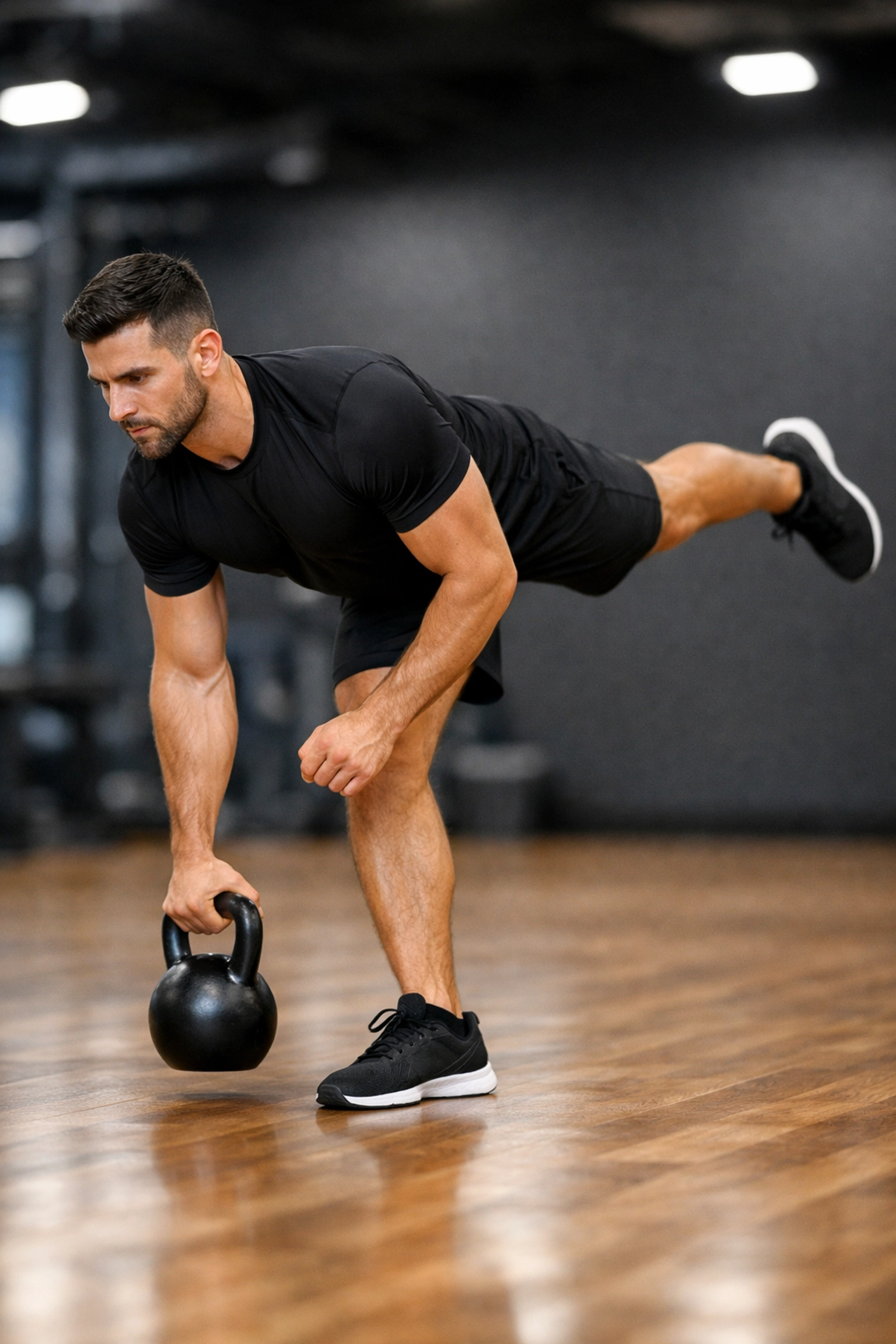 Athlete performing kettlebell exercises to improve sports performance and prevent sports injuries in Katy, Texas.