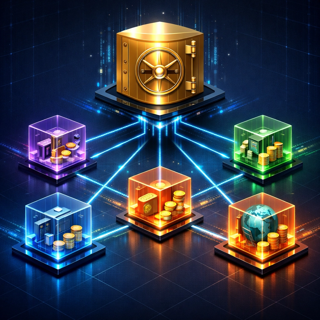 Master wallet and sub-wallet architecture for self-custody Web3 merchant payment system