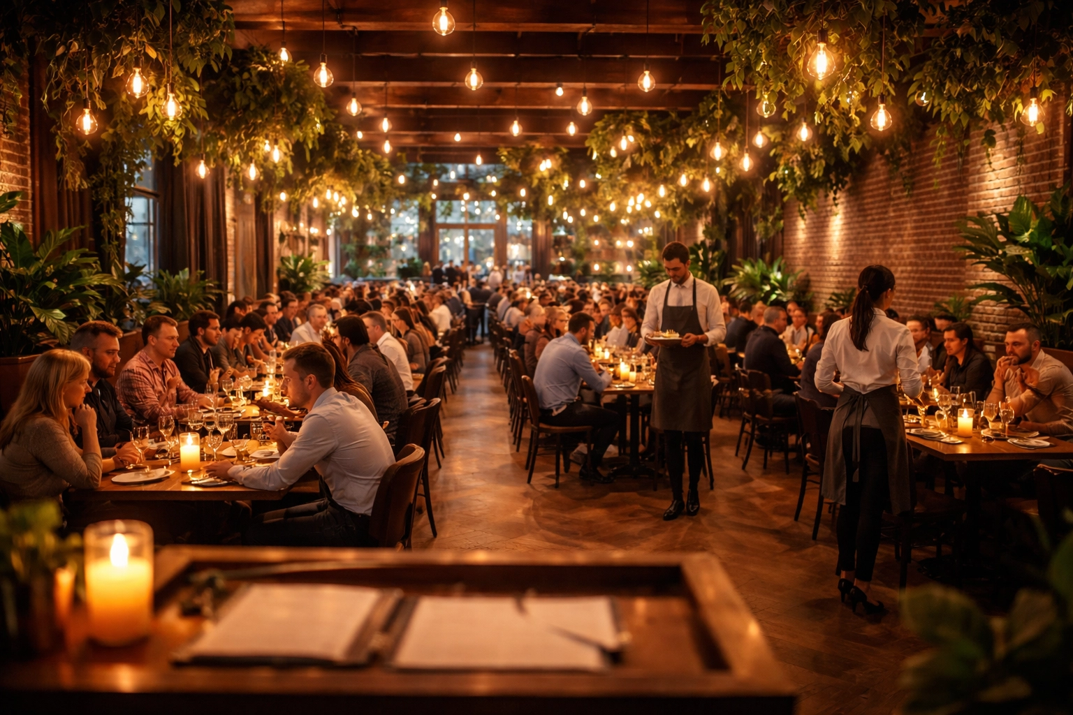 Busy upscale restaurant interior showing scalability potential for hospitality investors.