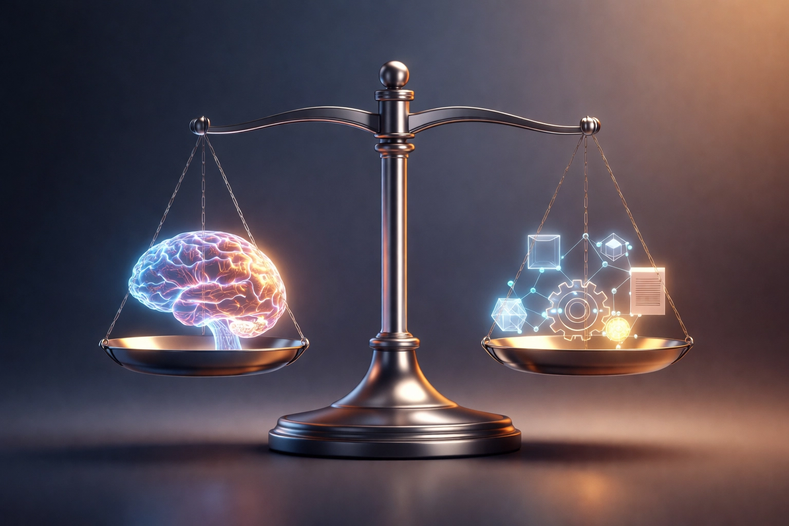 Balanced scale symbolizing harmony between neurodiversity and effective workplace policies