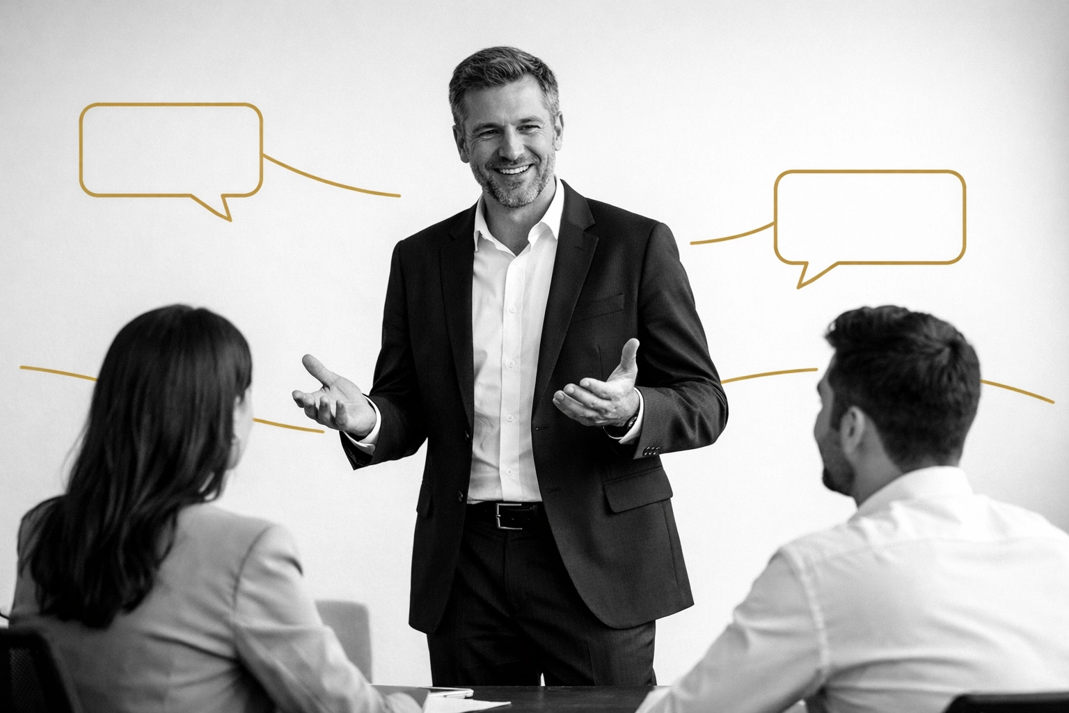 Manager coaching team members on performance expectations and communication