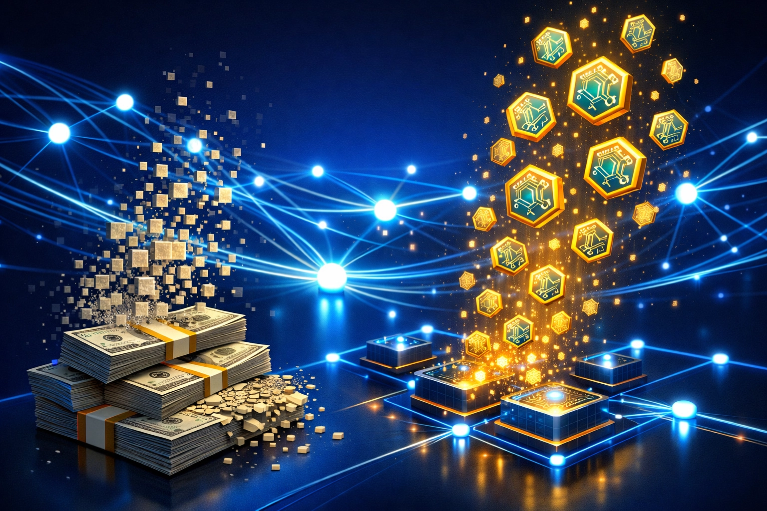 Blockchain network eliminating payment processing fees with tokenized receivables