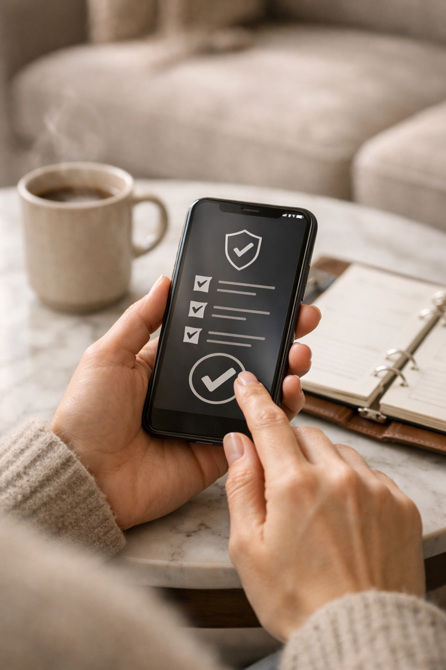 Applying for payday loans online in Ontario and Alberta using a secure mobile device.