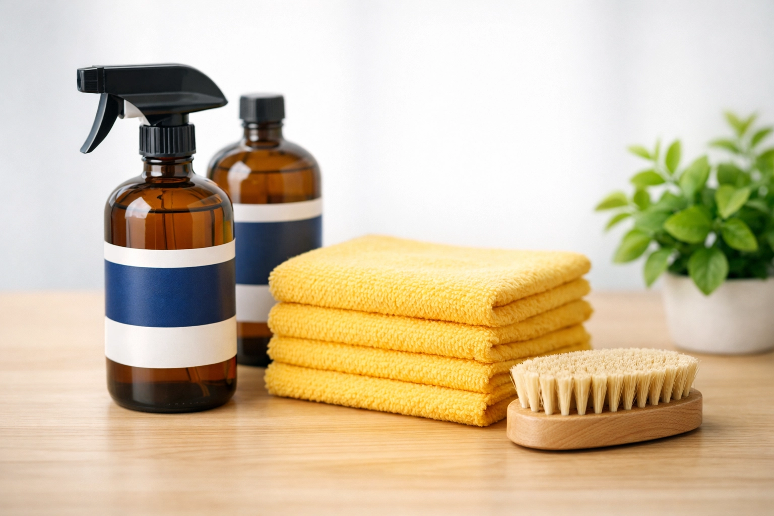 Eco-friendly and non-toxic supplies used for safe house cleaning Ayer MA in homes with pets and children.