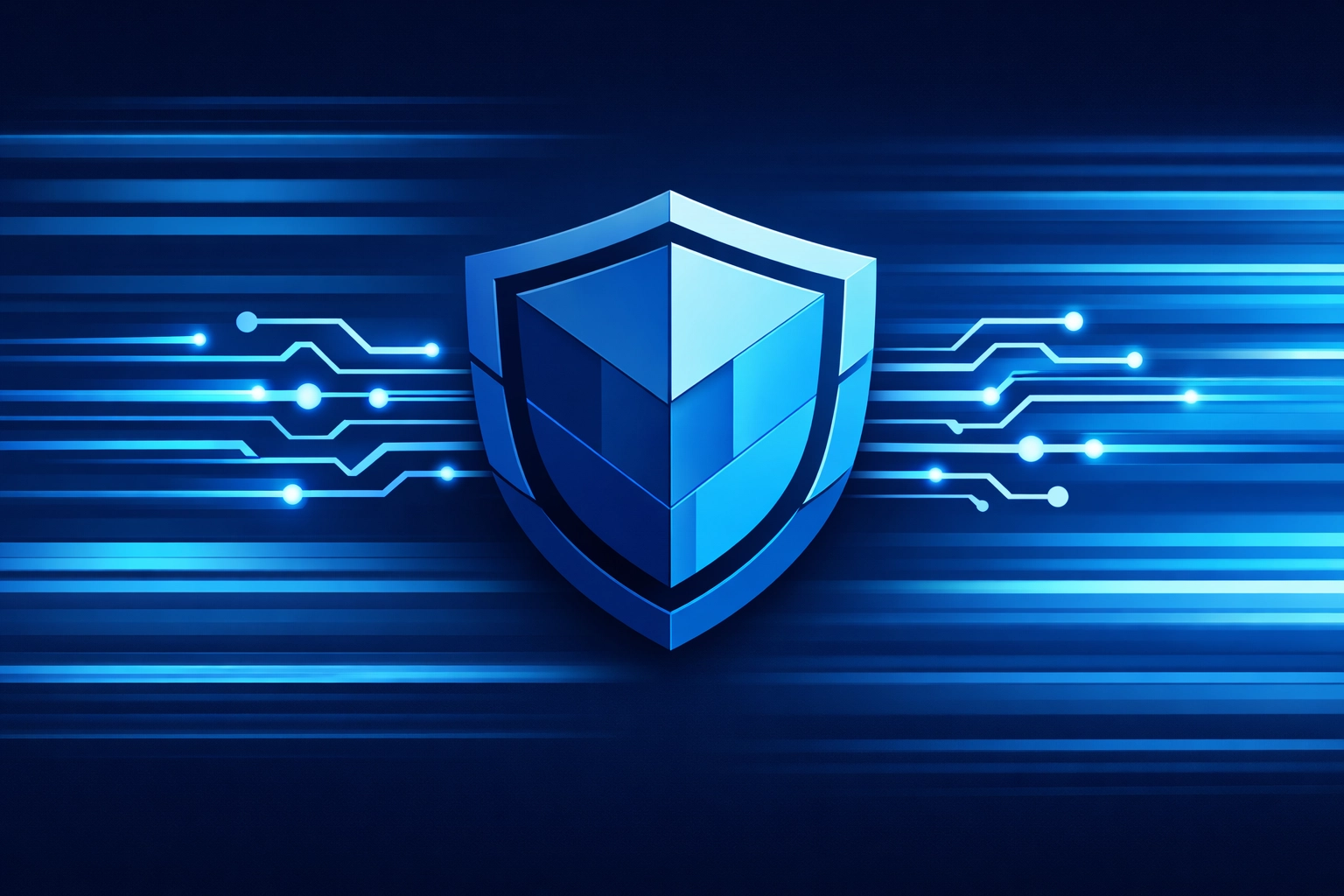 A secure shield icon and high-speed data lines representing a technically sound SEO foundation.