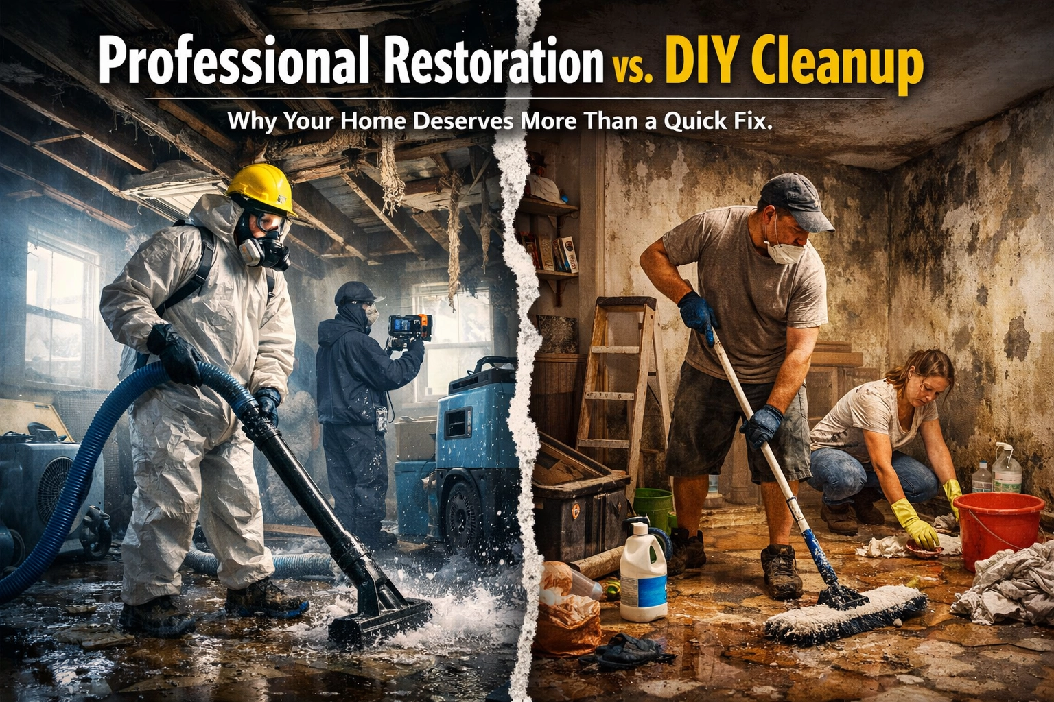 [HERO] Professional Restoration vs. DIY Cleanup: Why Your Home Deserves More Than a Quick Fix