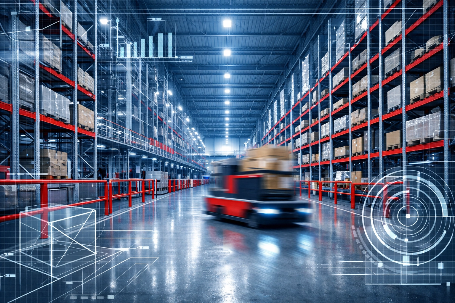 Modern logistics Miami FL warehouse featuring automated sorting for high-volume 3PL supply chain management.