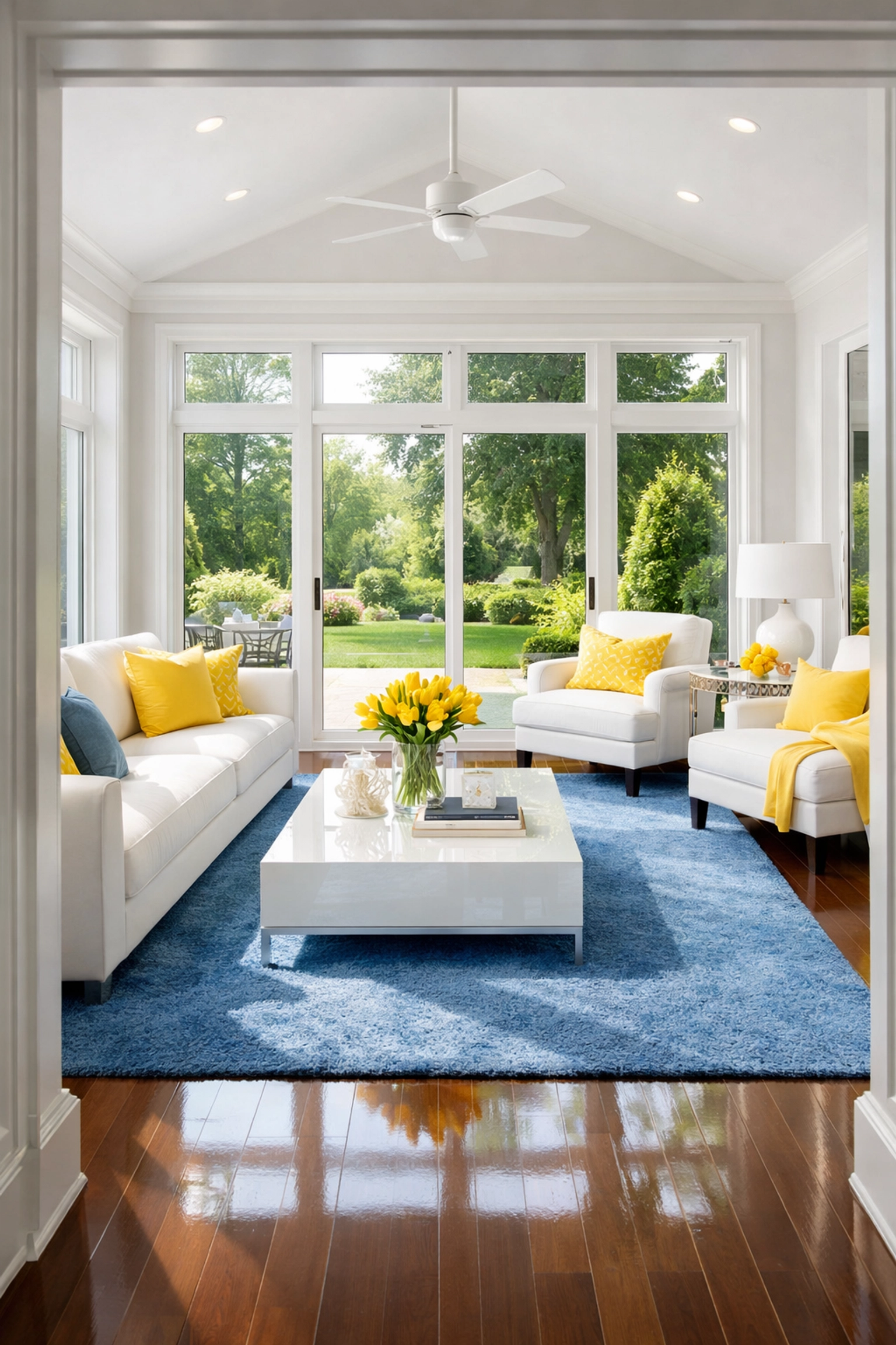 Pristine sunroom in a Worcester home showcasing deep cleaning Worcester for a professional refresh.