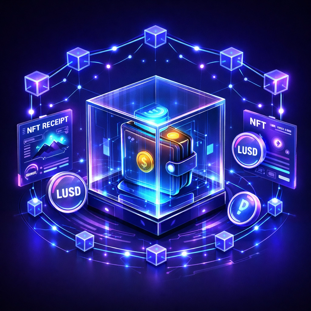 Self-custody crypto wallet with NFT receipts and blockchain security for merchant payments