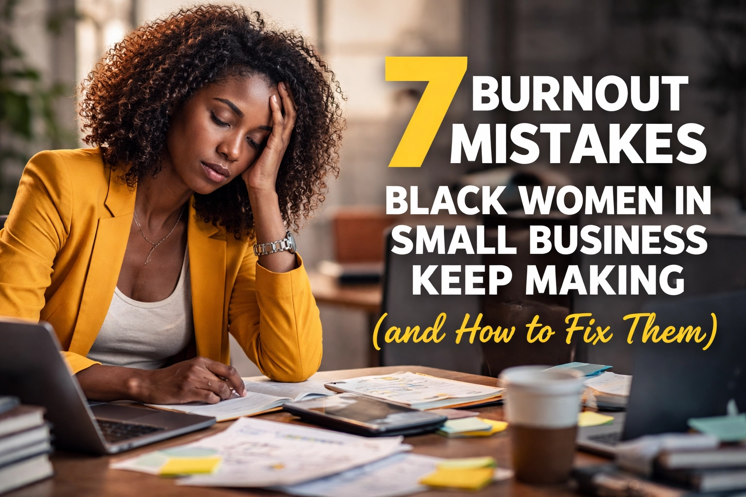 [HERO] 7 Burnout Mistakes Black Women in Small Business Keep Making (and How to Fix Them)