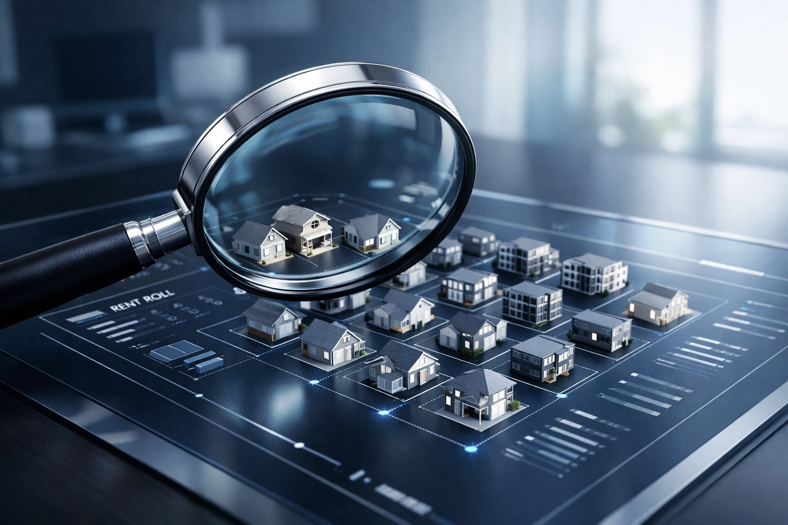 Audit of a property management rent roll showing active units during the business sale due diligence process.