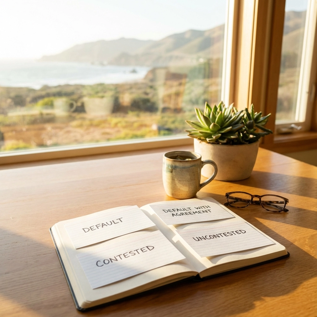 Understanding the California Divorce Process: Default, Default with Agreement, Contested, and Uncontested Explained