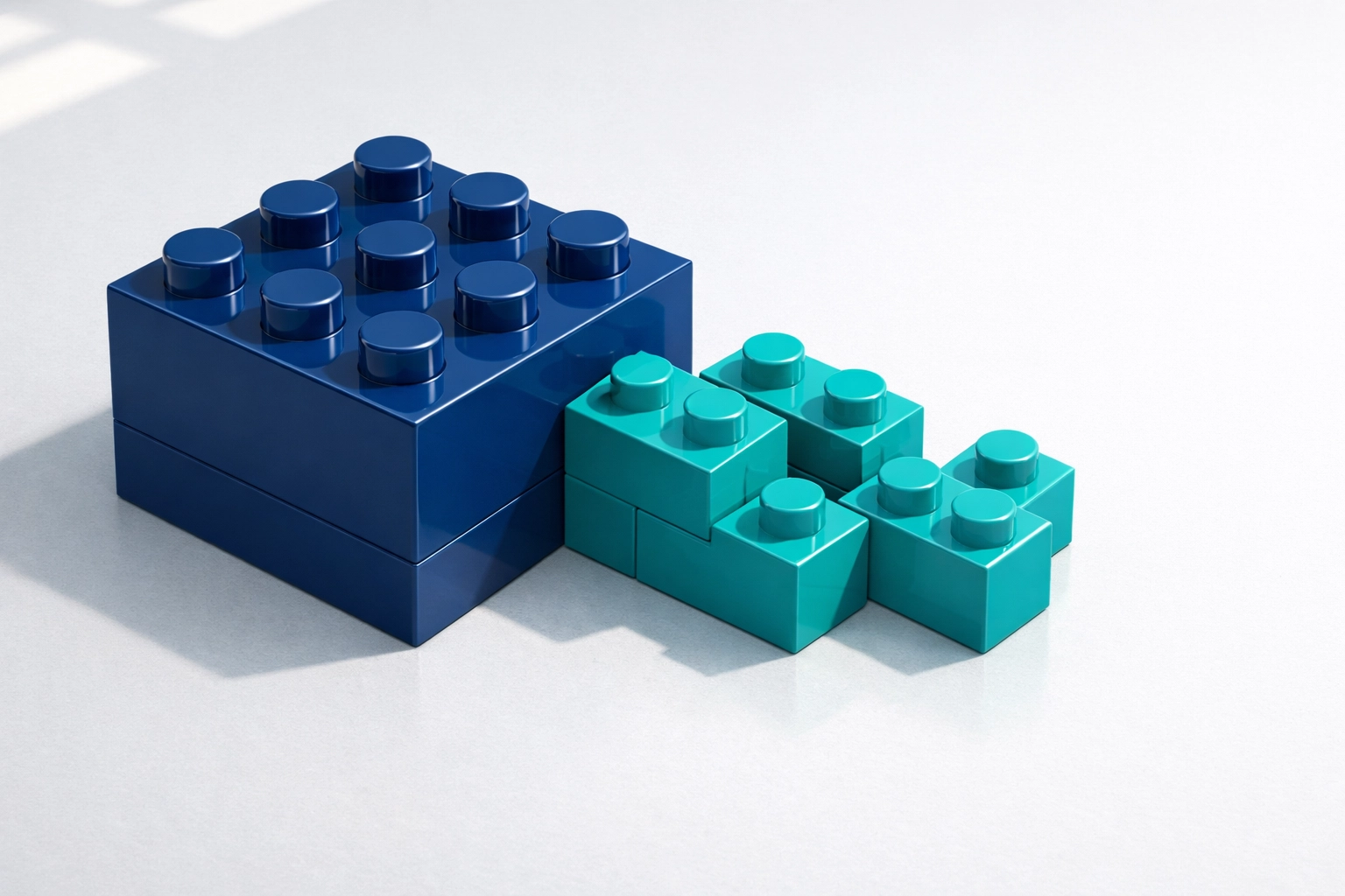Visual blocks representing wholesale energy costs and non-commodity charges for business gas.