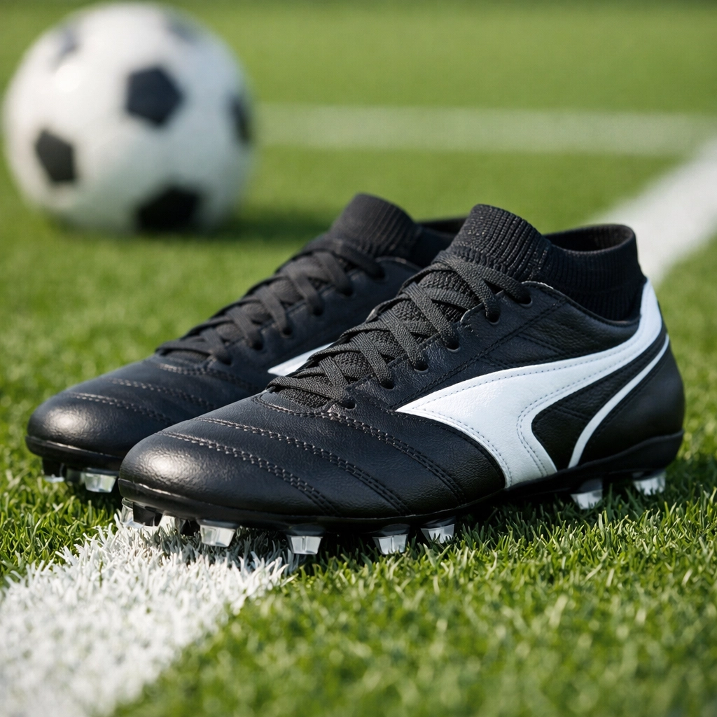 Football boots on pitch representing Serie A relegation battle after Beto transfer to Salernitana