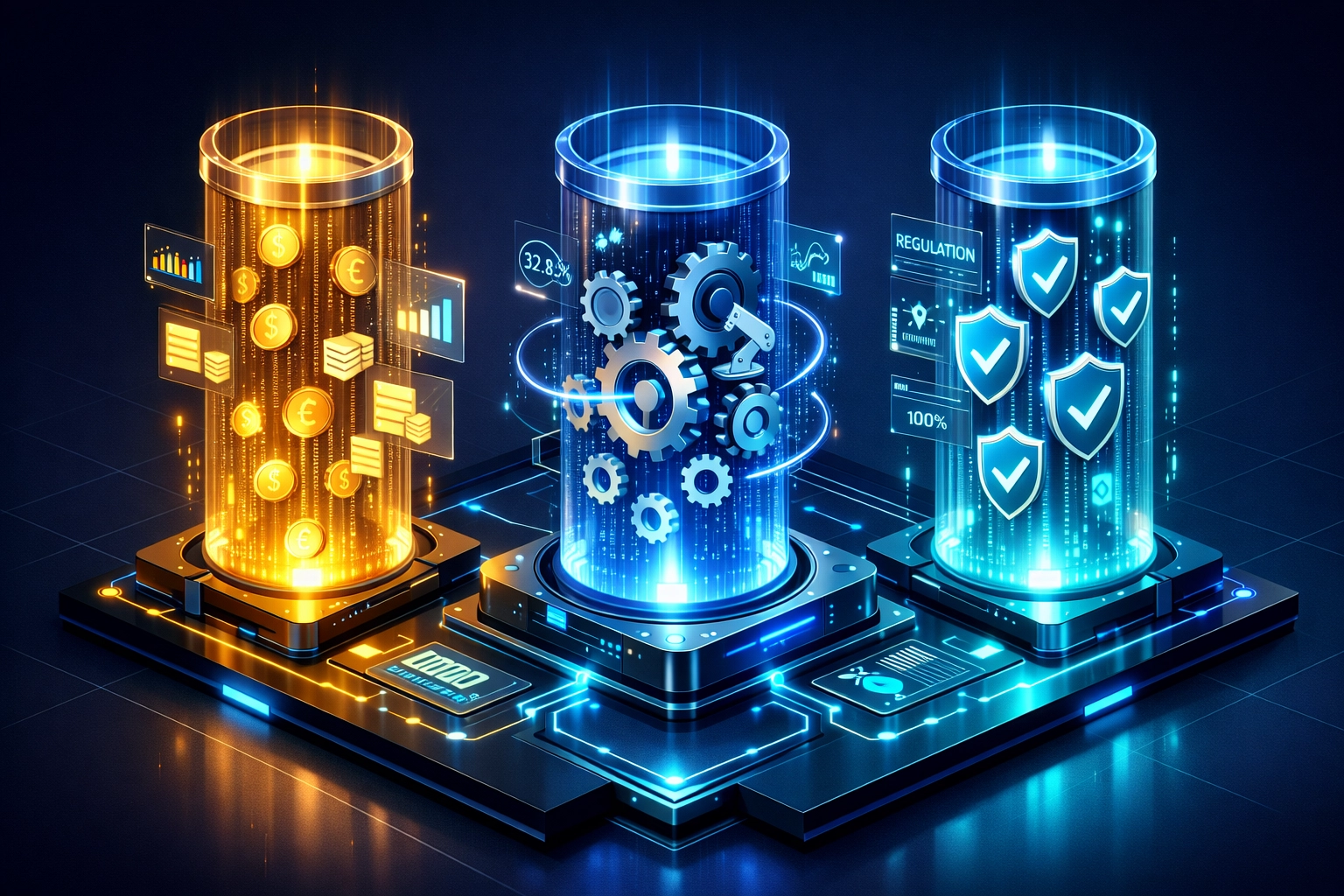 Three-pillar ServiceNow ROI framework showing cost reduction, operational efficiency, and compliance drivers
