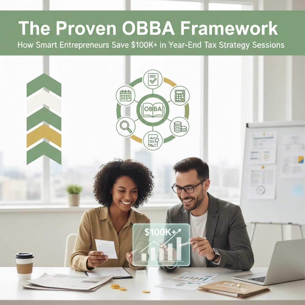 The Proven OBBBA Framework: How Smart Entrepreneurs Save $100K+ in Year-End Tax Strategy Sessions