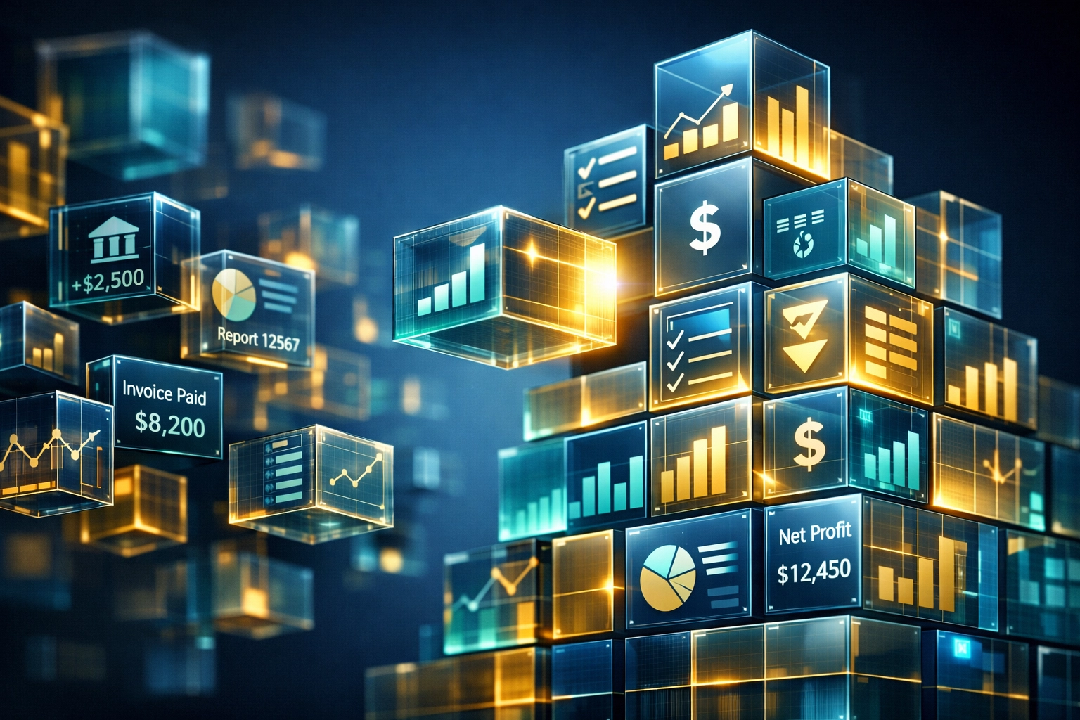 Visual representation of organized financial data through modern bookkeeping services for small business.