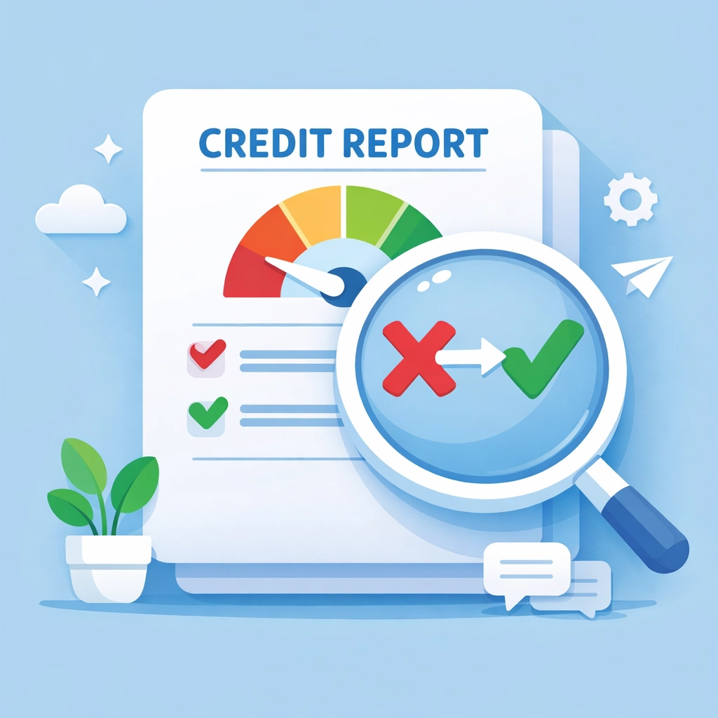 Identificación y limpieza de errores en el reporte de crédito para subir el score.