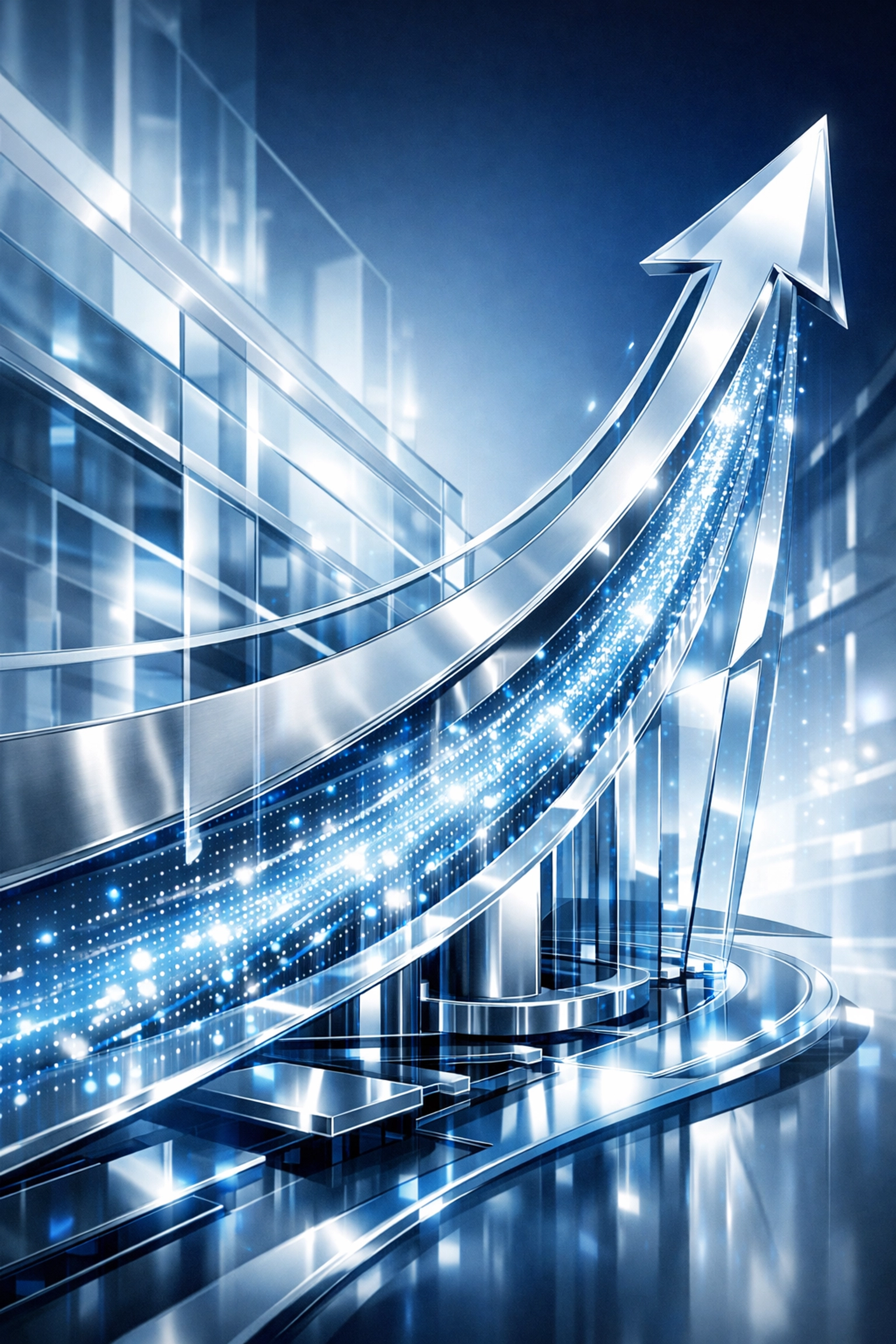 Growth trajectory representing high ROI and operational leverage from automated local SEO systems.