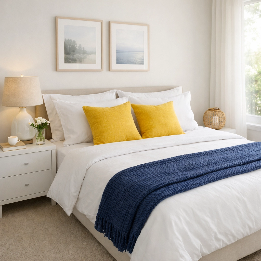 Pristine master bedroom sanctuary after a recurring weekly house cleaning in Charlton MA.