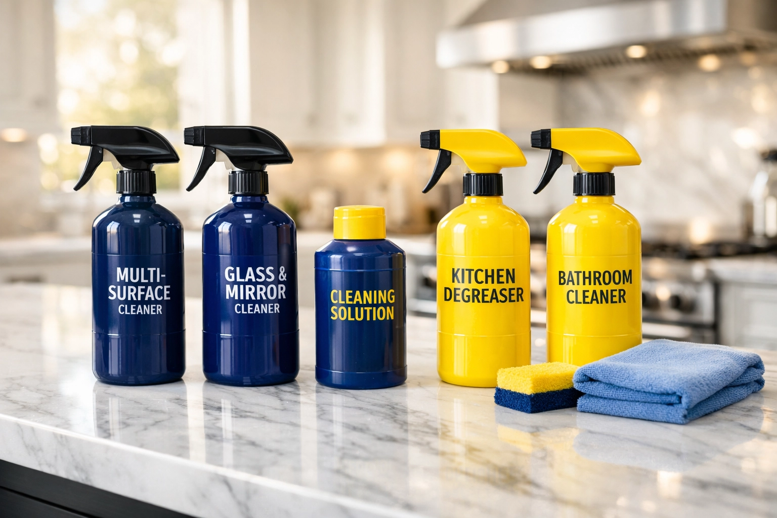 Professional house cleaning Pepperell MA specialized solutions for luxury marble kitchen islands.