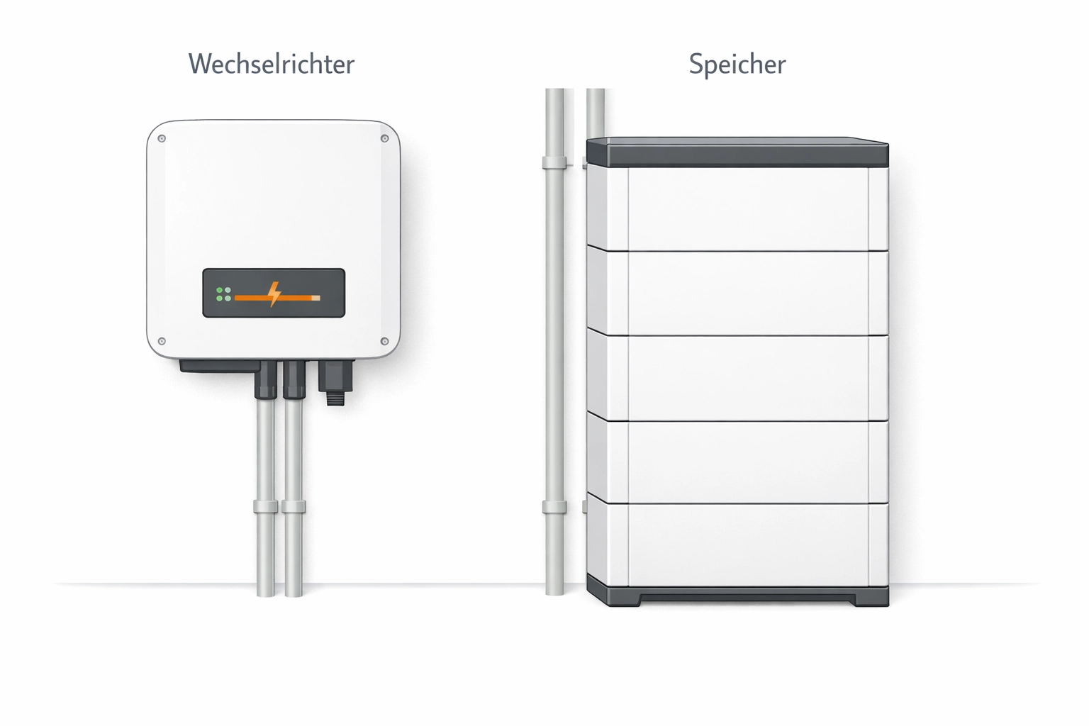 Installation von Wechselrichter und Stromspeicher für Photovoltaik in einem Wiener Gebäude.