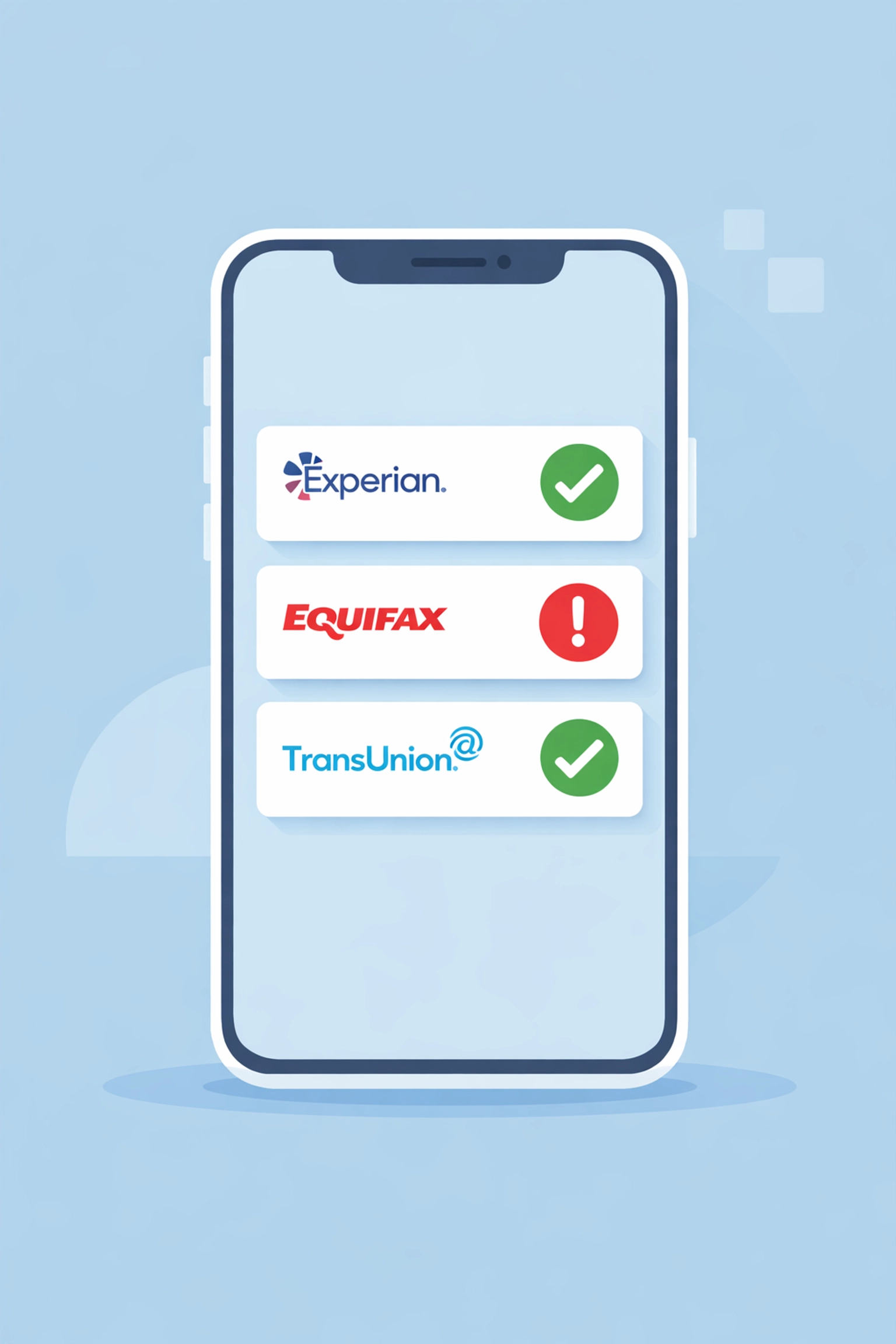 Revisión de reportes de crédito de Experian, Equifax y TransUnion para reparación de crédito