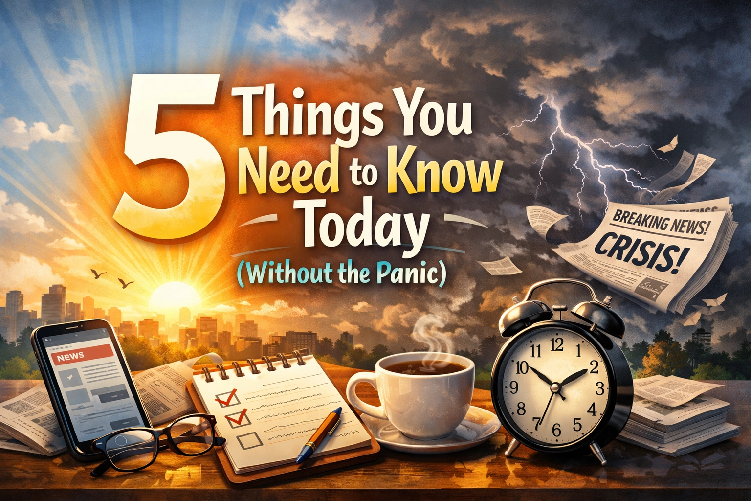 [HERO] 5 Things You Need to Know Today (Without the Panic)