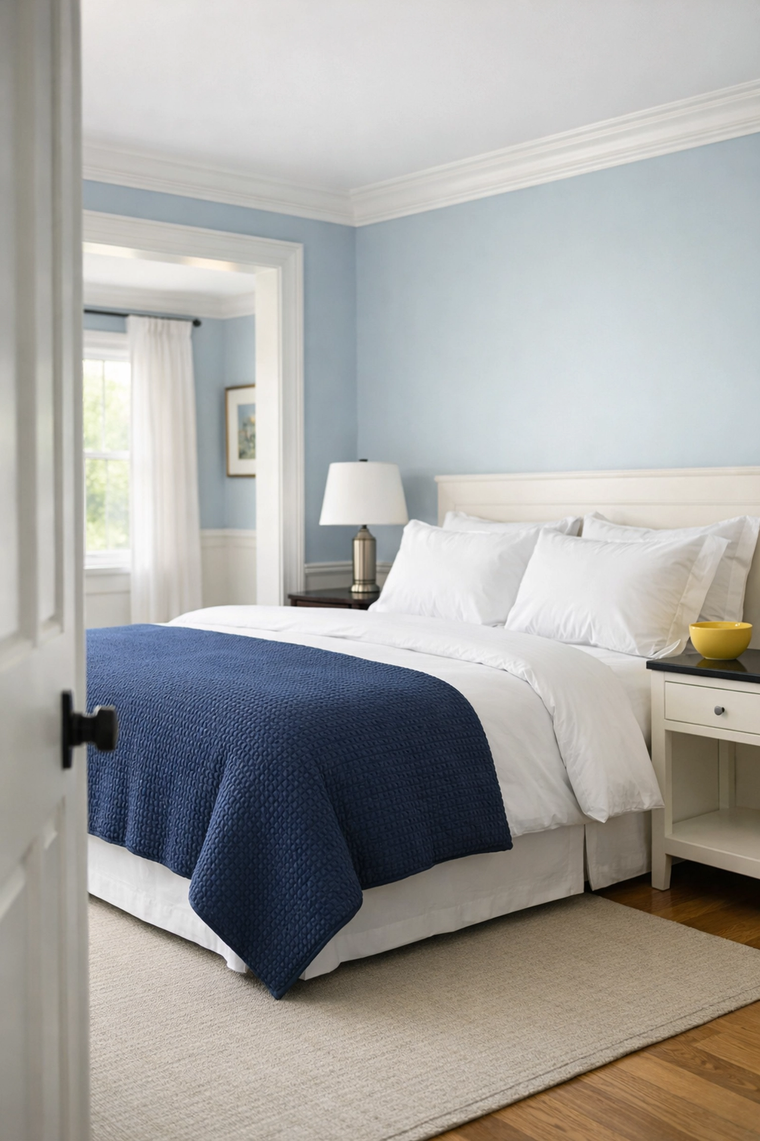 Master bedroom in a Massachusetts estate after a professional deep cleaning MA service.