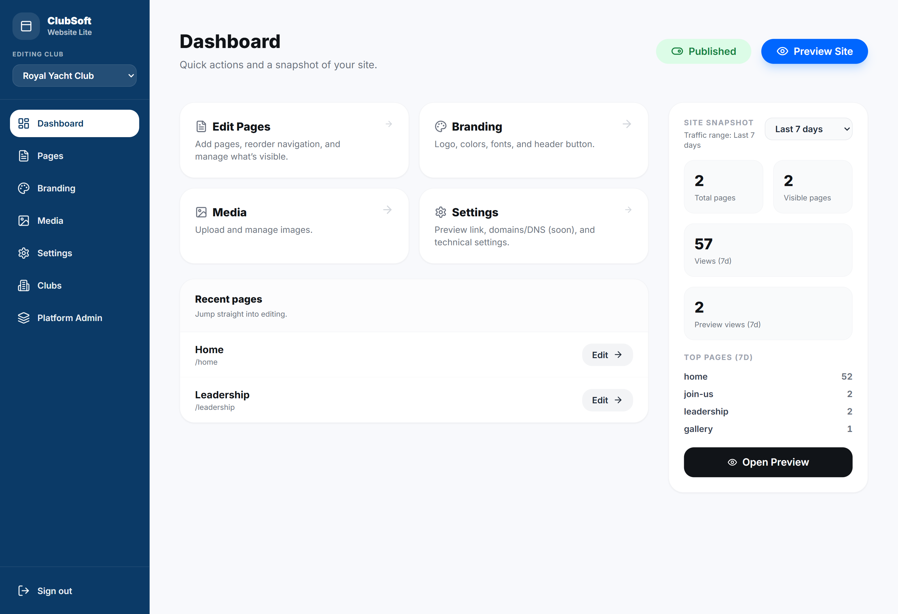 Website Builder Dashboard