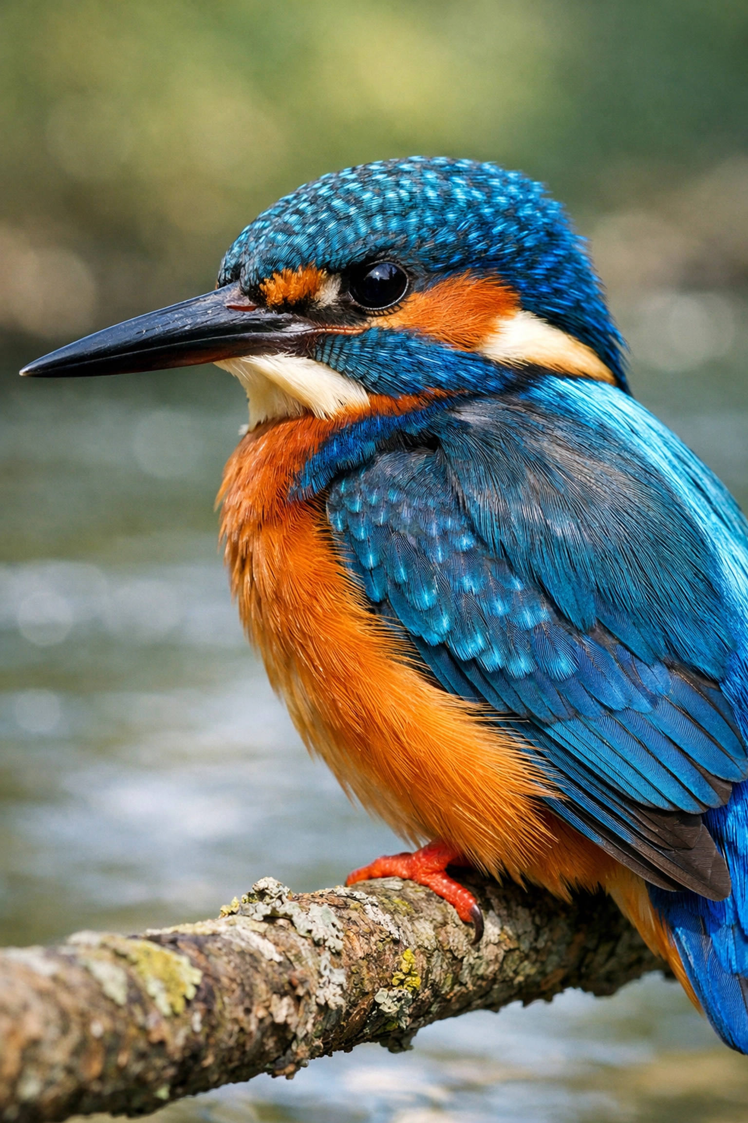 Sharp macro photo of a kingfisher bird showcasing professional high-resolution wildlife stock photo quality.
