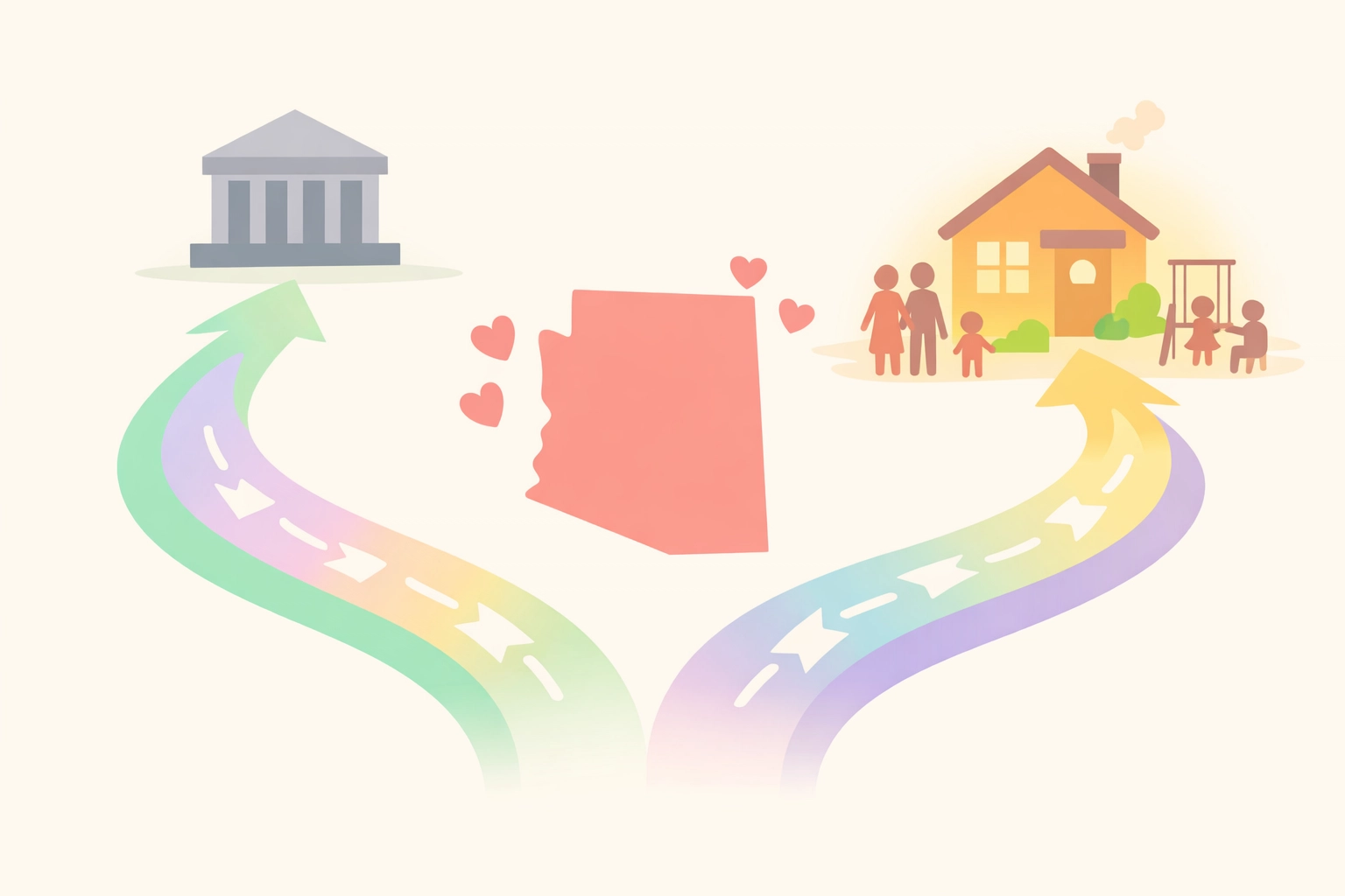 Arizona tax credit donation paths showing choice between state funds and helping families