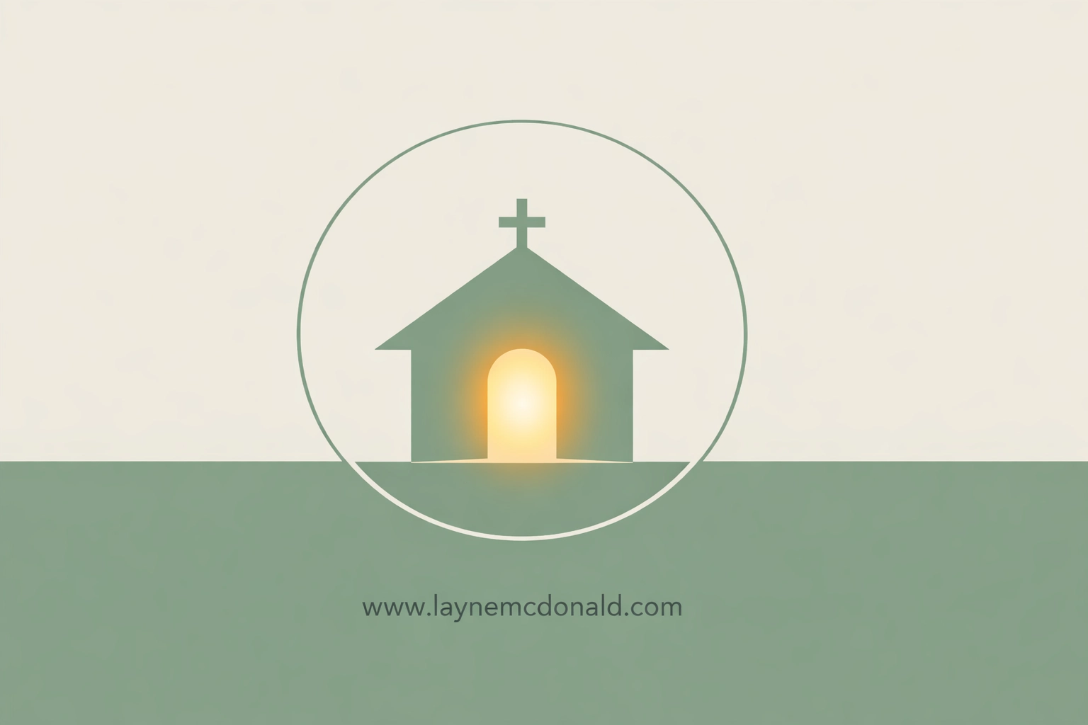 Stylized house icon with a protective boundary, representing a safe faith home for Christian family life.