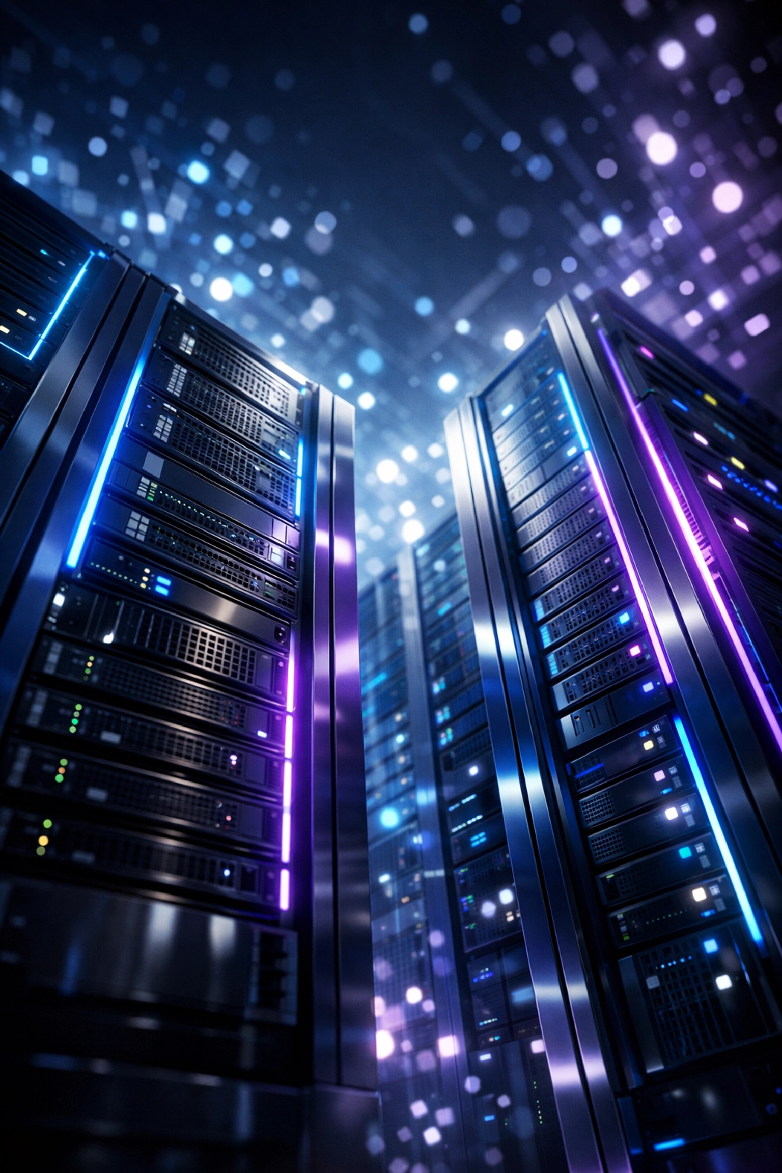 Secure server racks representing high-speed blog hosting and global load performance for better SEO.