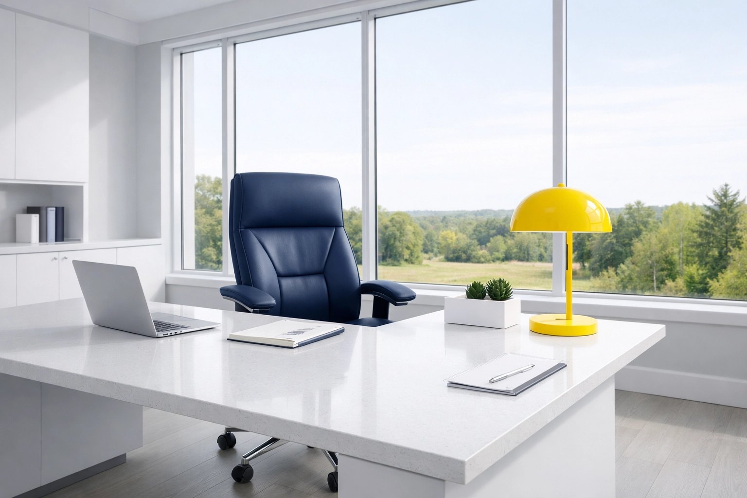 Pristine executive office space in Lincoln showcasing the results of professional office cleaning.