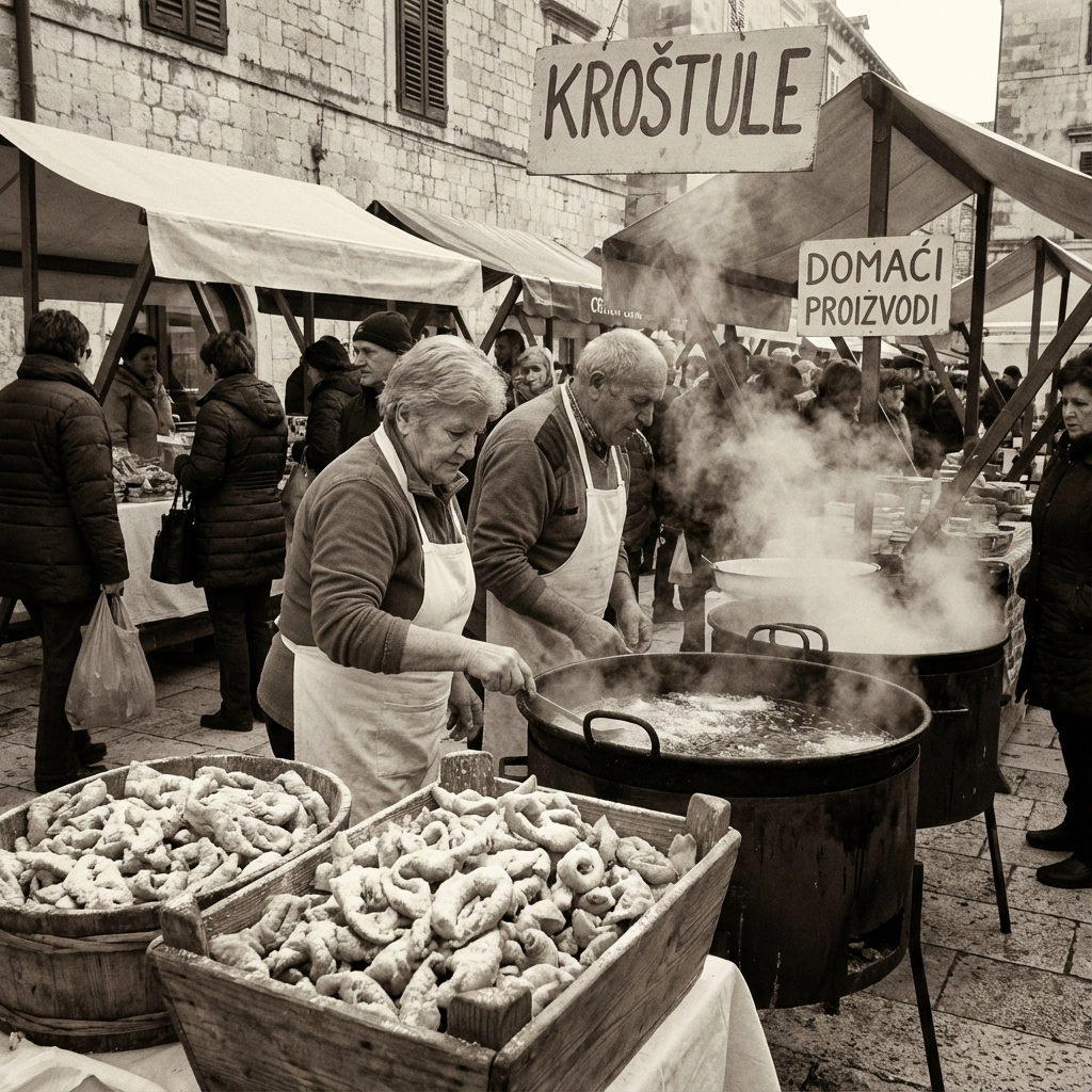 Kroštule Street Food Vendors