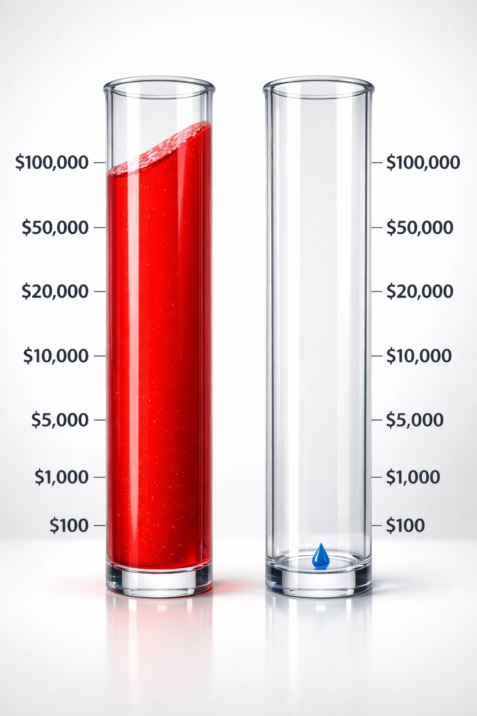Gas fee comparison showing flat costs vs percentage fees scaling with transaction volume