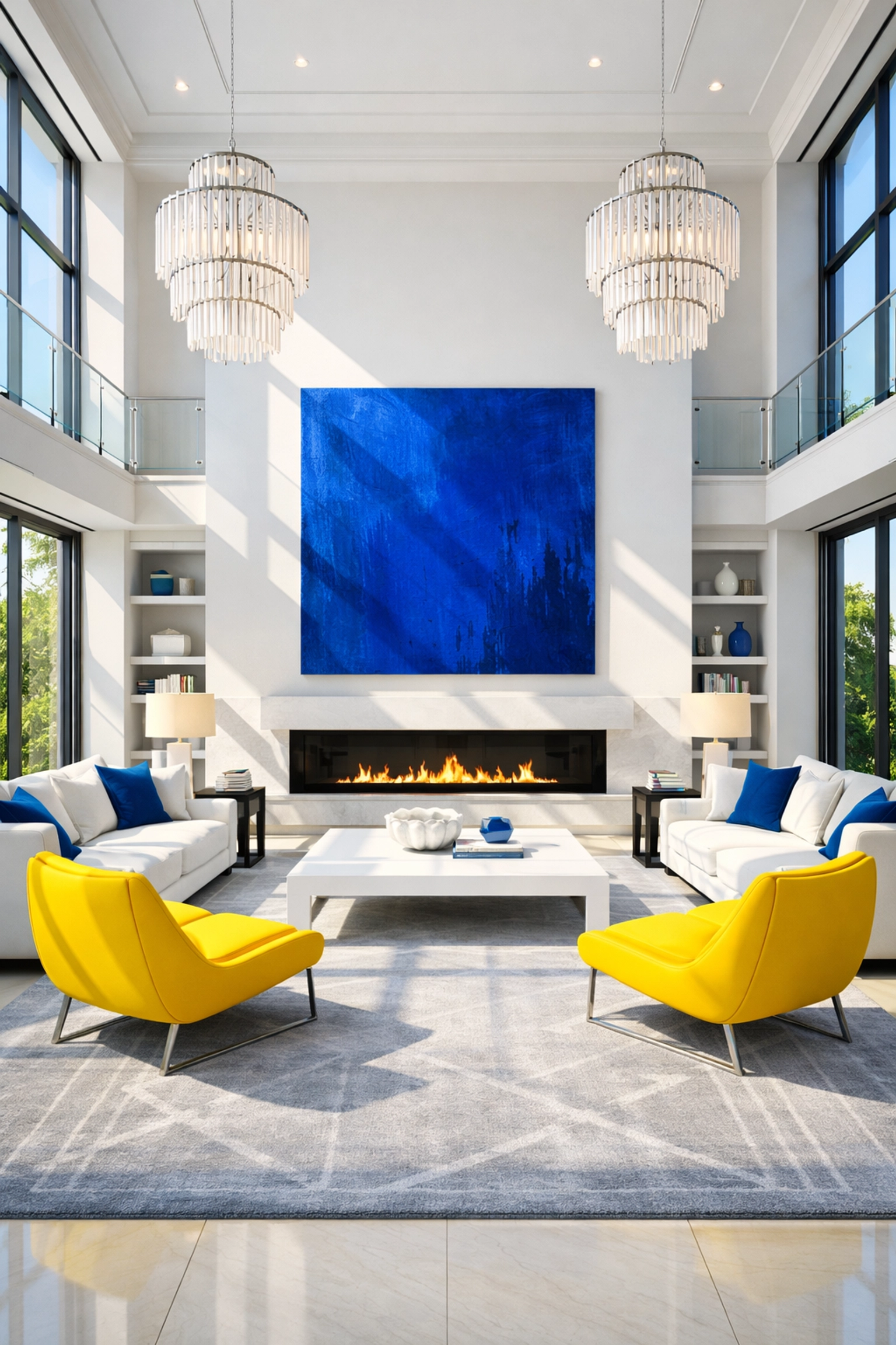 A pristine, sun-drenched great room in Franklin MA, demonstrating the results of weekly house cleaning services.