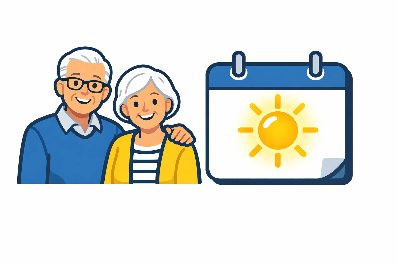 Senior couple depicting extra tax deductions and financial relief for New Haven retirees.