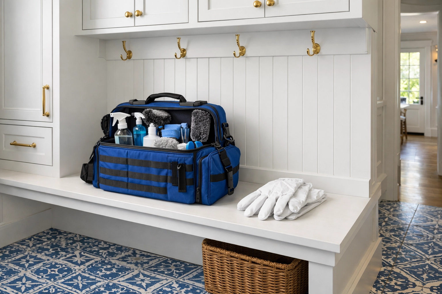 Elite professional cleaners kit prepared for a high-end recurring house cleaning mission in Northborough.