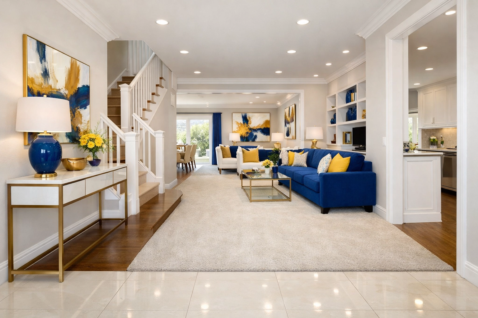 Immaculate open-concept home entryway after a professional move-in move-out cleaning Lowell.