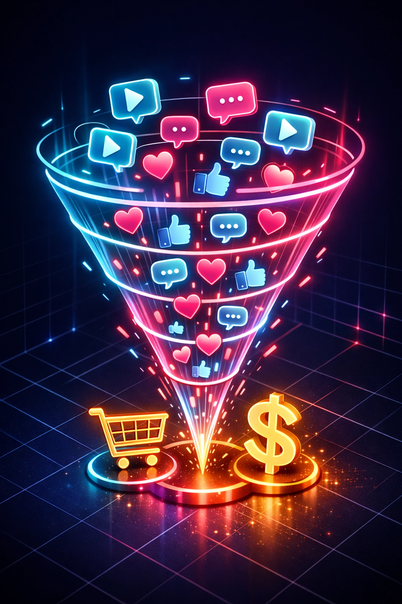 Simon Leung live stream conversion funnel showing viewer engagement turning into sales