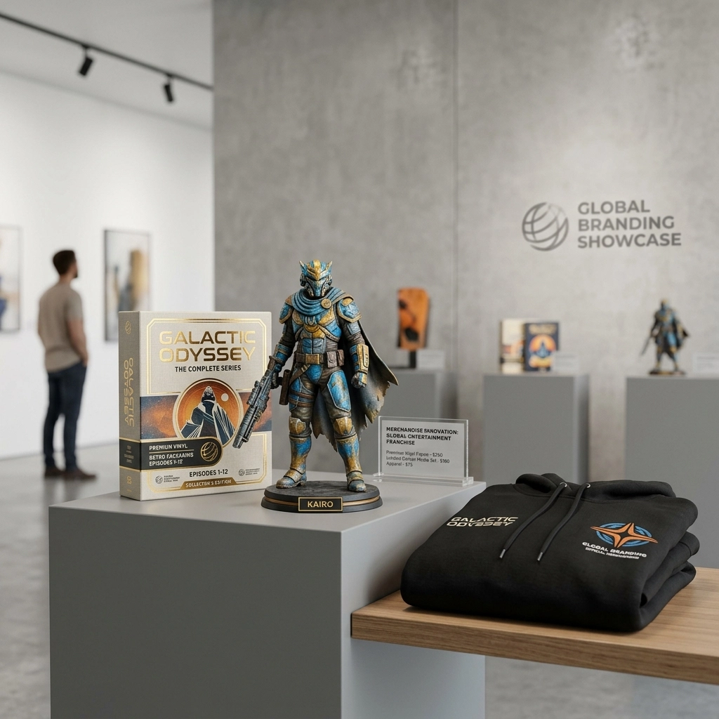 Official Stranger Things collectibles and retro merchandise representing the global branding of the final season.