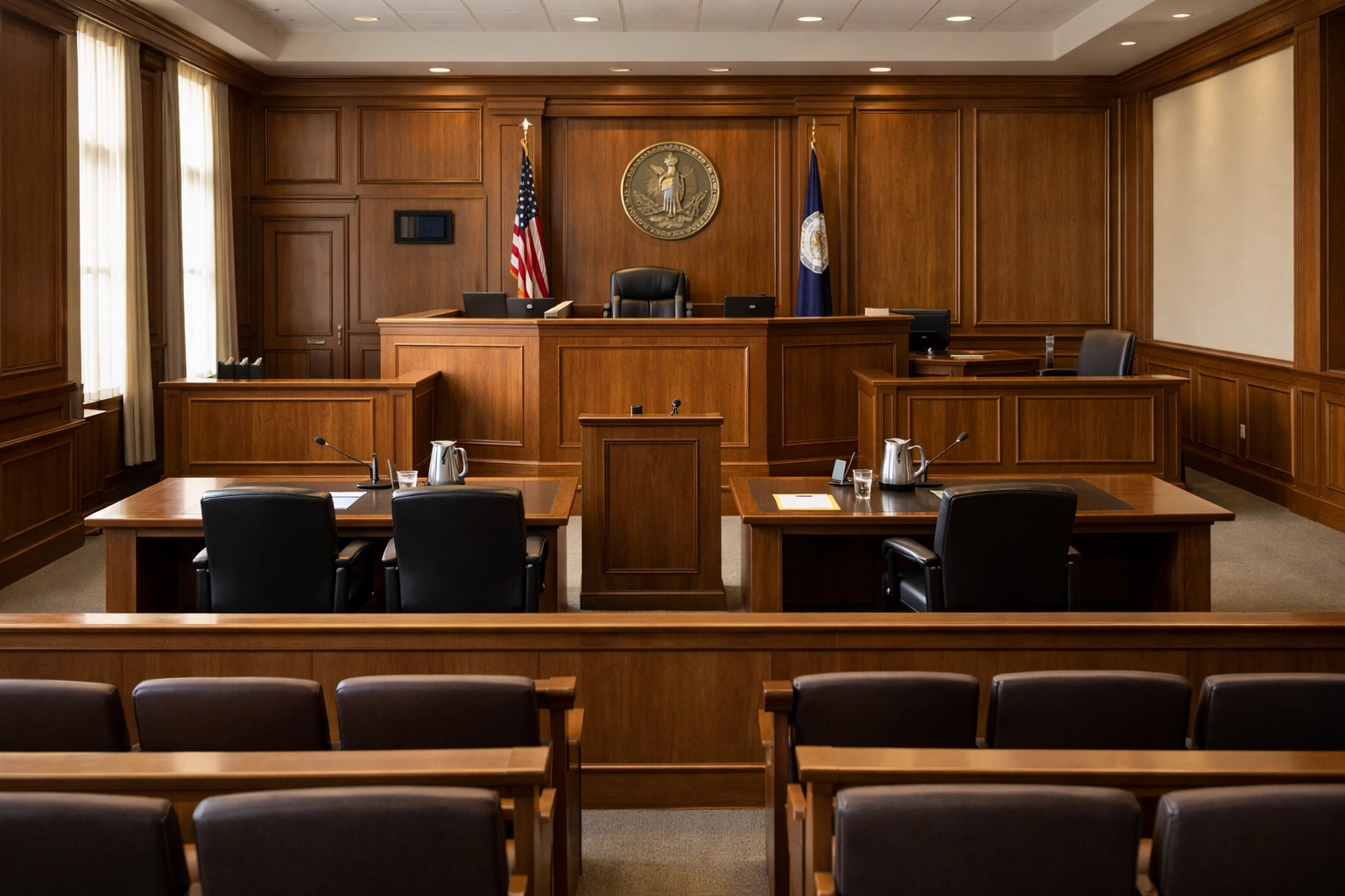 Virginia family law courtroom where divorce and custody cases are heard