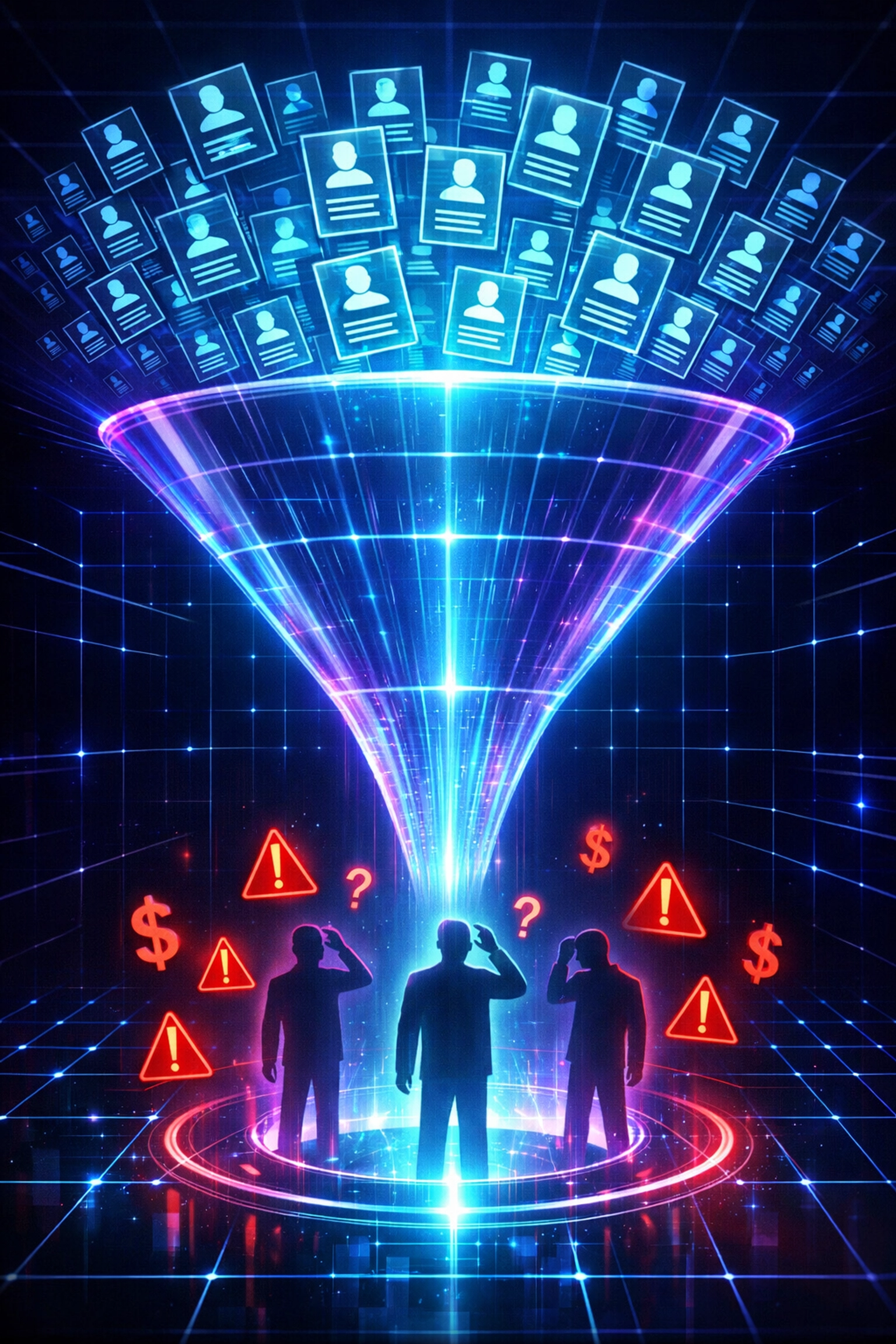 Traditional campus hiring funnel showing massive candidate loss and recruitment inefficiency costs