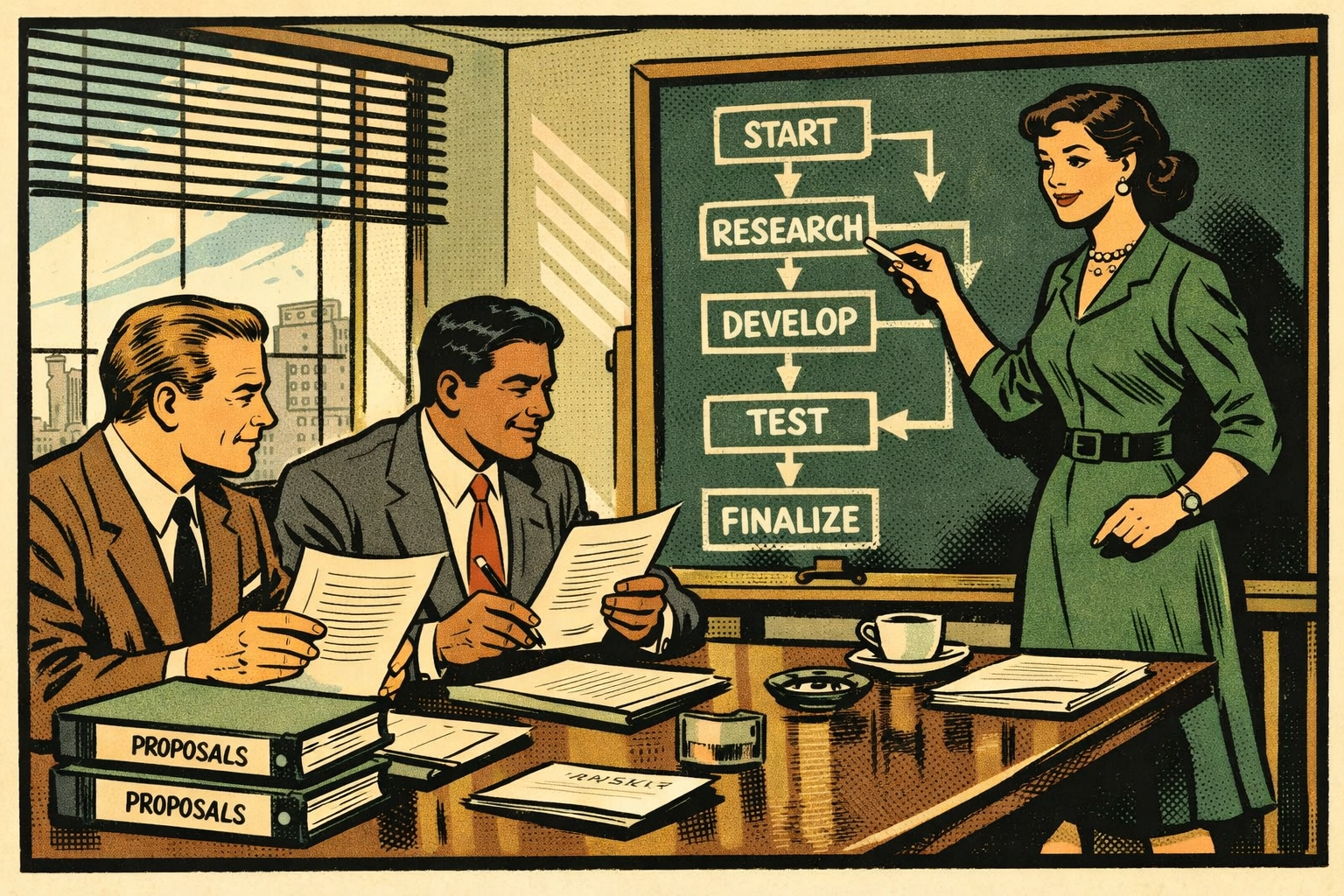 Proposal team developing operationalized risk mitigation strategies