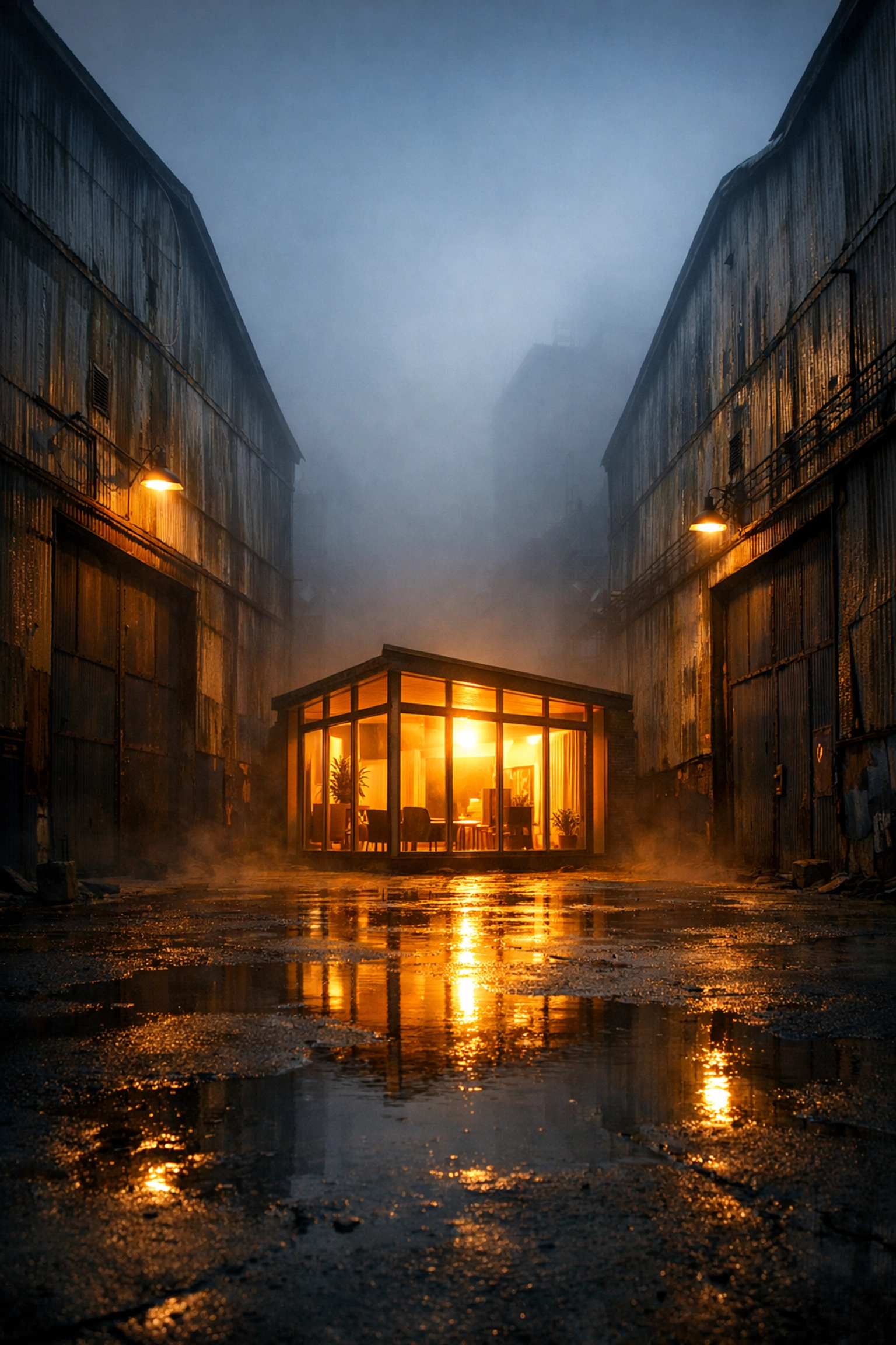 A modern glowing building symbolizing hidden gem investment opportunities within the lower middle market.