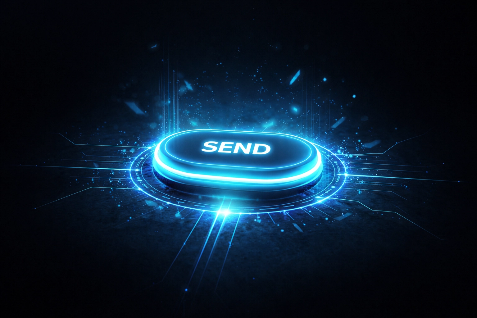 Bright send button highlights the importance of clear calls to action in email marketing campaigns.