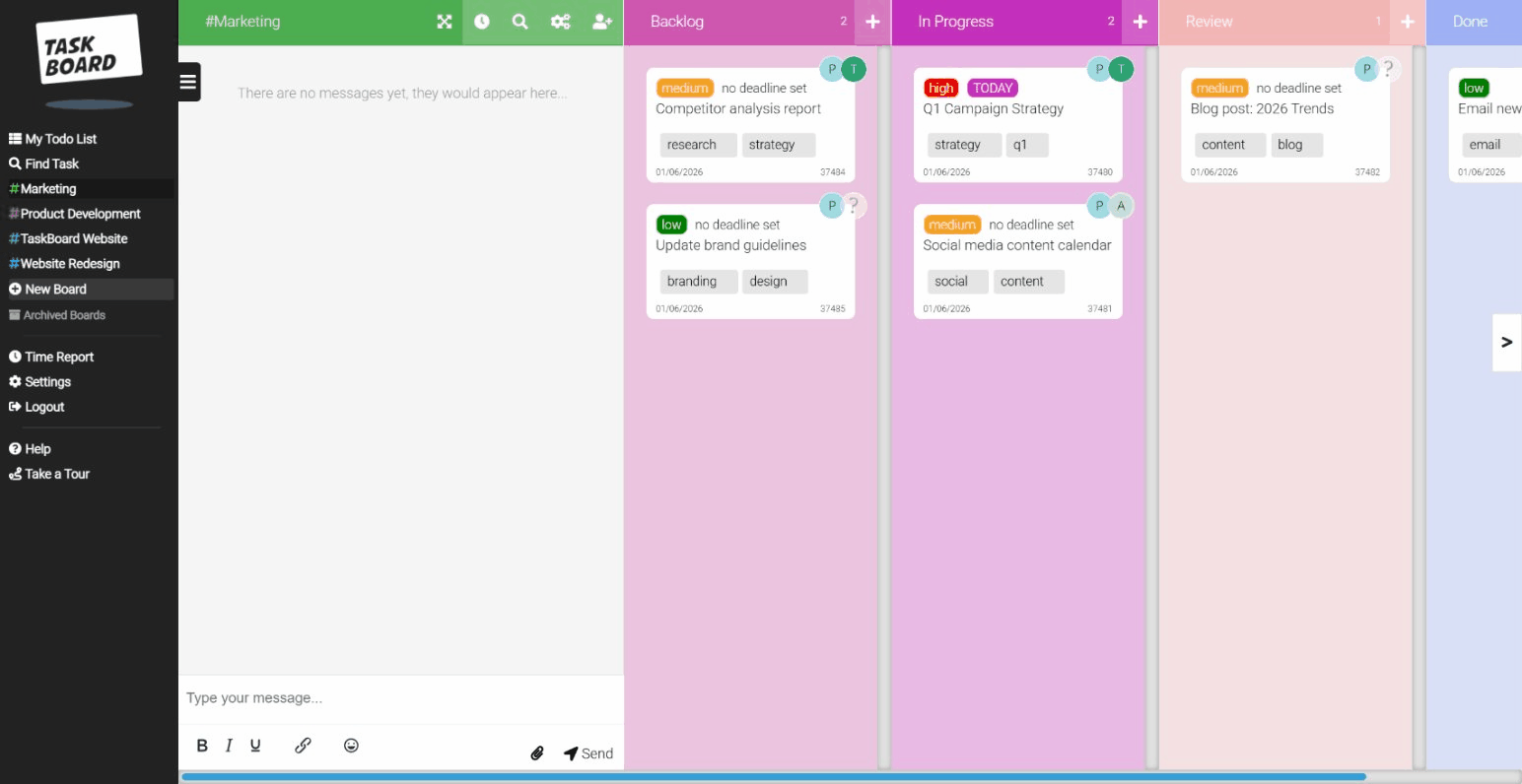 Task Board™ Marketing Workspace